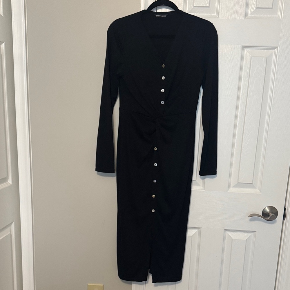 Twist Front Midi Dress - Size S
